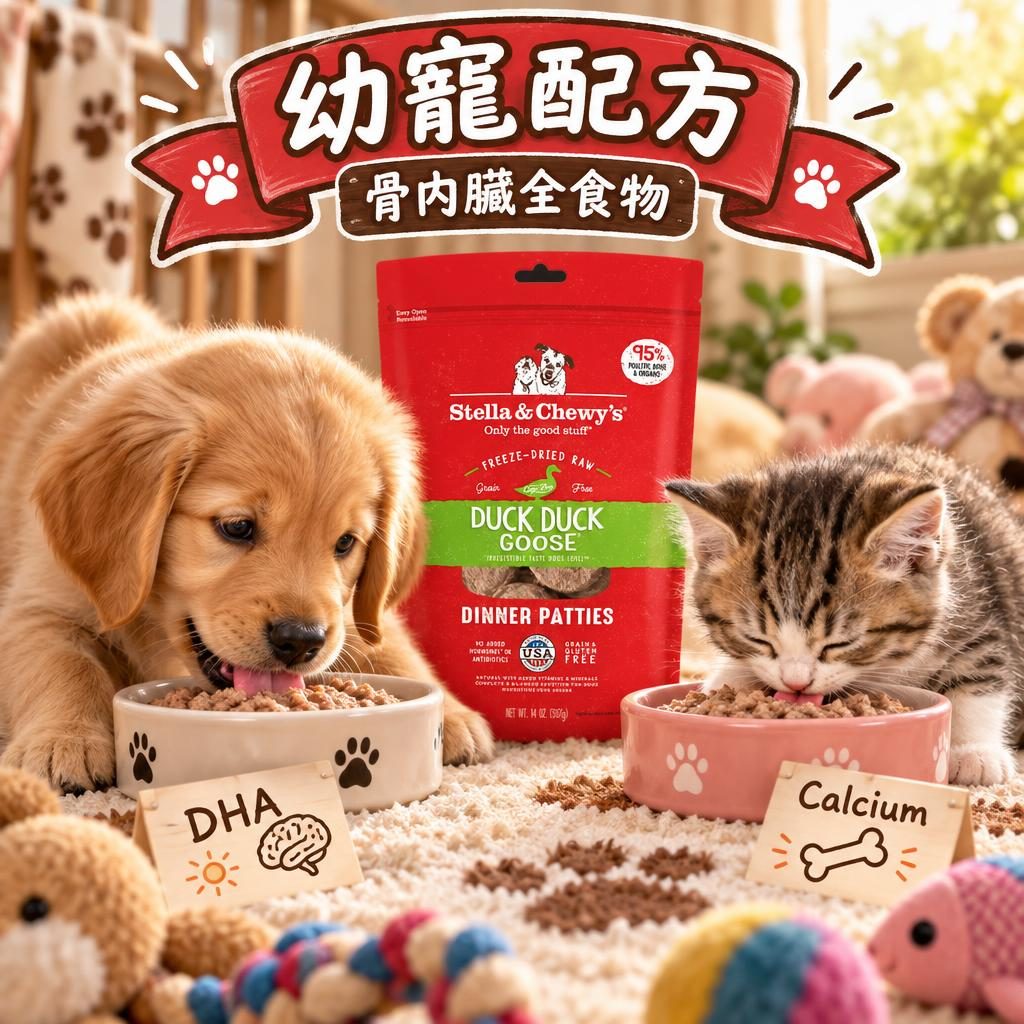幼貓幼犬食凍乾生食得唔得?Stella & Chewy's 幼寵高蛋白餵食建議