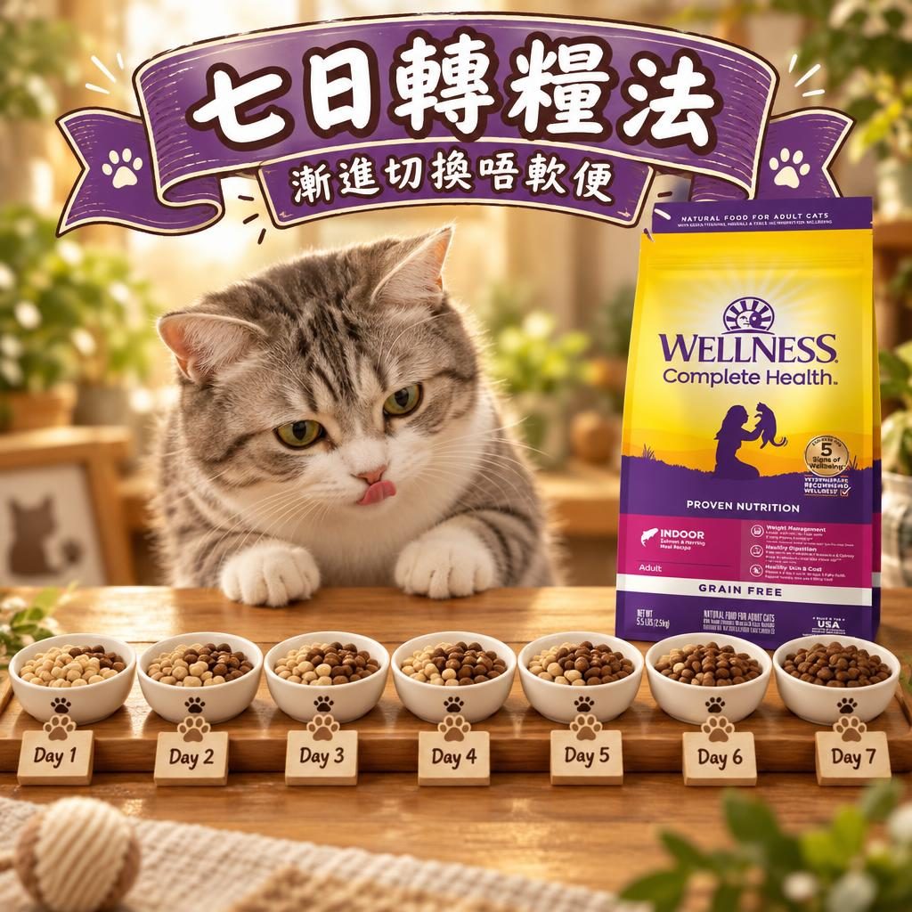 Wellness Core 轉糧七日漸進法:官方建議時間表同軟便應變指南