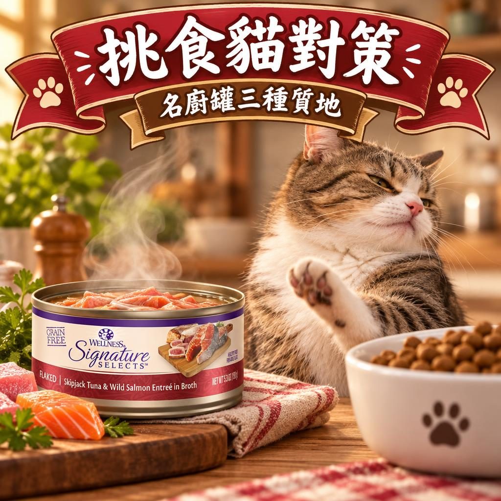 挑食貓救星?Wellness Core 名廚系列三種質地逐一試