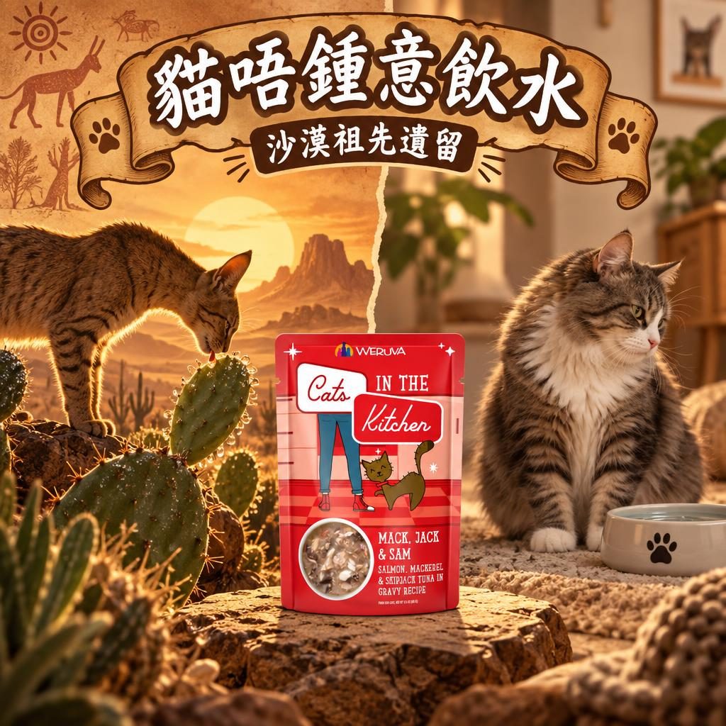 貓咪飲水不足點算？WeRuVa 高水分濕糧補水法與泌尿道健康注意清單