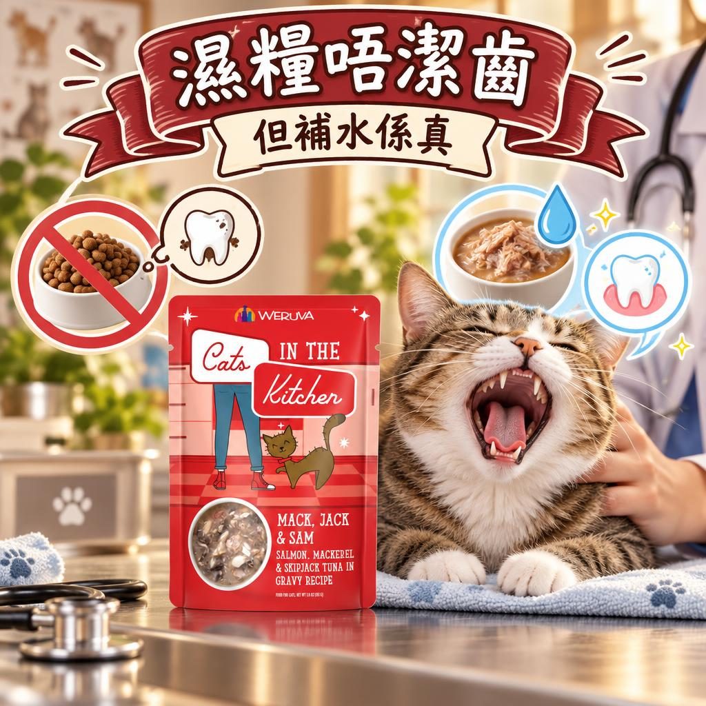 濕糧唔潔齒｜但補水係真