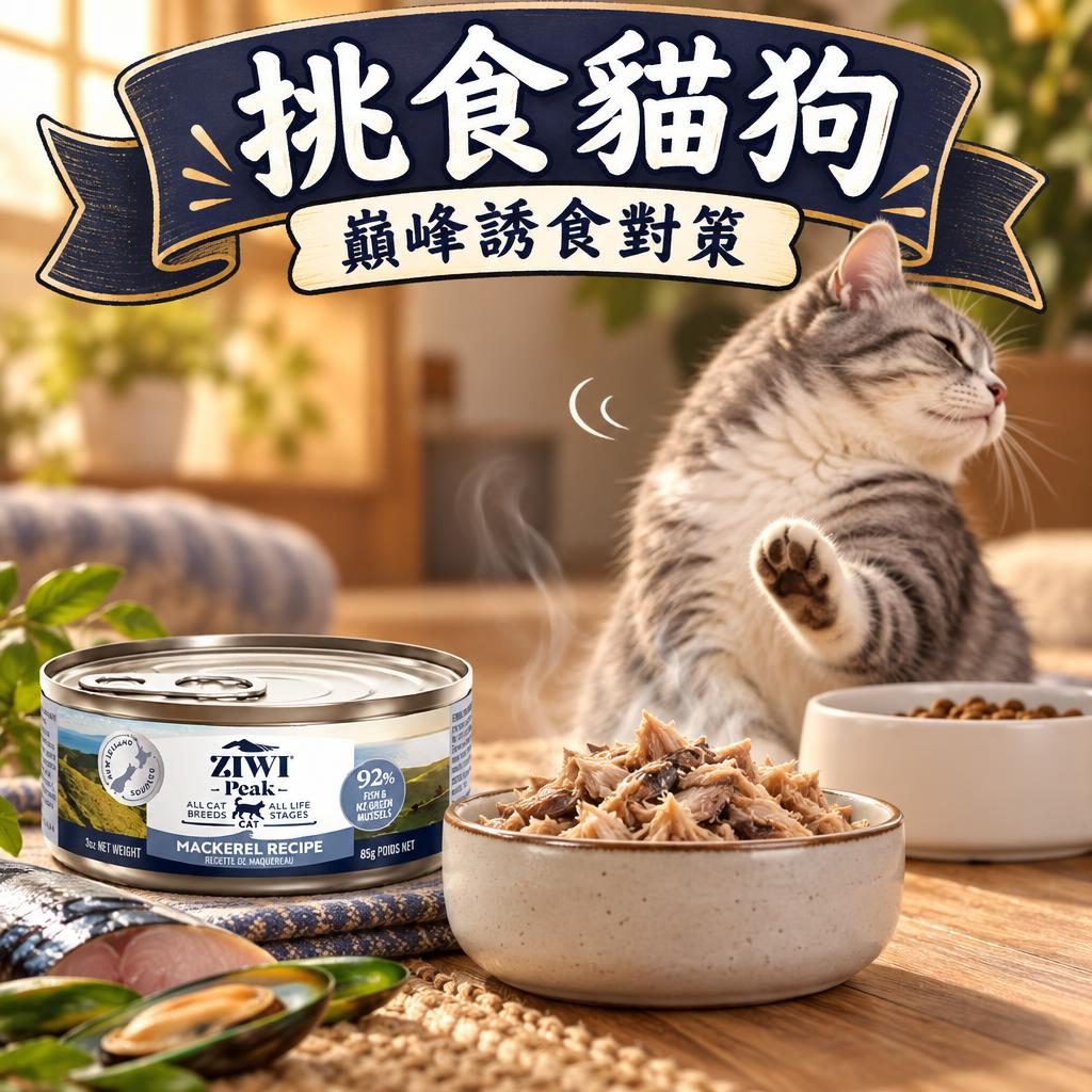 挑食貓狗救星:ZiwiPeak 巔峰點餵法全攻略|捏碎拌水、罐頭蓋頂、多蛋白輪換