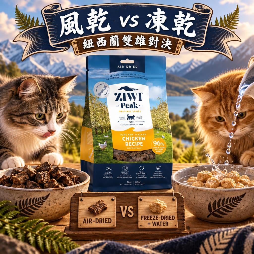 ZiwiPeak vs K9 Natural 點揀?2026 風乾對凍乾大對決|罐頭規格同價格實測