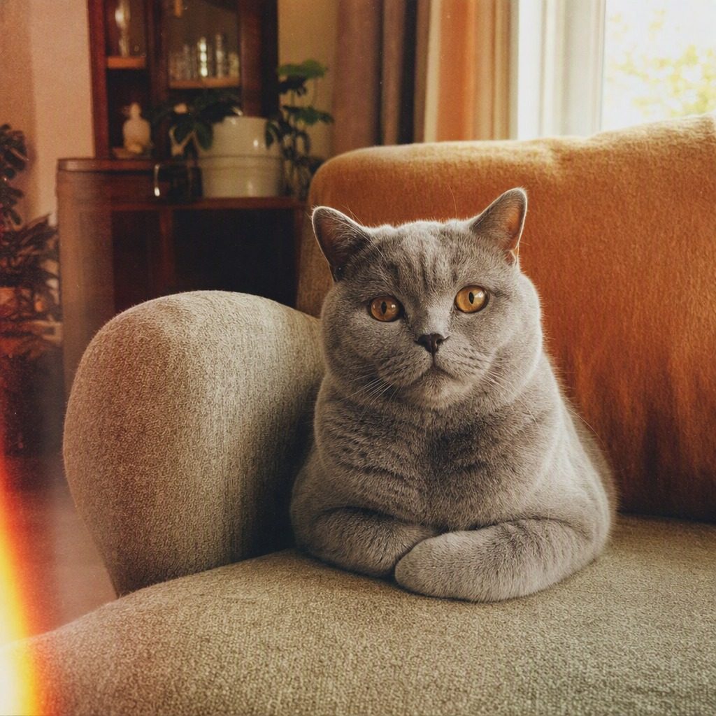 英國短毛貓 British Shorthair嘅生活照