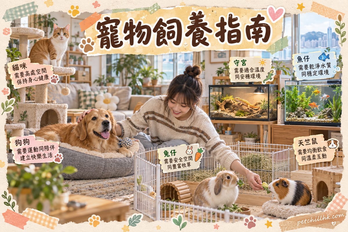 寵物飼養指南|貓・狗・小動物・水族・爬蟲・雀鳥飼養重點(2026 香港)